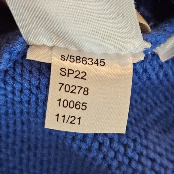 Ann Taylor Size Petite Large Shoulder Button Trim Ragland Sleeve Blue Sweater - Picture 9 of 12